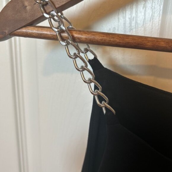Michael Kors black top in size small with chain link straps - Picture 4 of 5